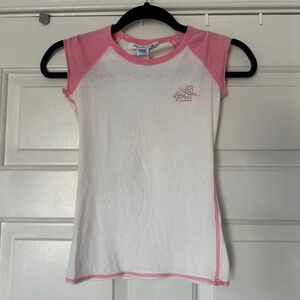 Vintage Y2K Abercrombie & Fitch Raglan Baby Tee Size XS 100% Cotton Southampton